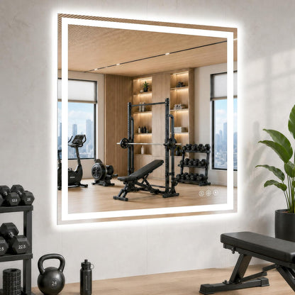 36"x48" LED Bathroom Mirror with Lights, Anti-Fog, Backlit+Frontlit