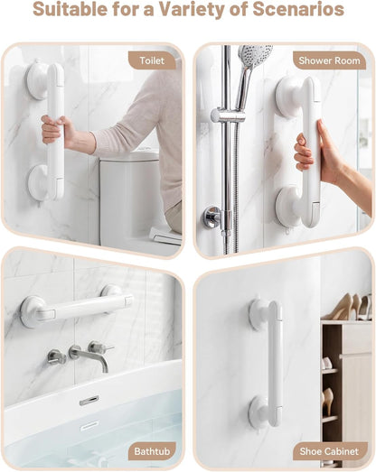 JOTPE 2026 Upgraded Suction Grab Bar for Shower,No-Drill,11-inch,White
