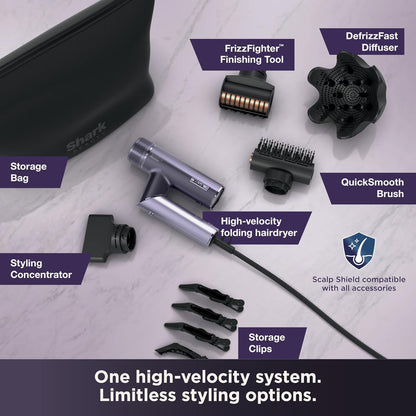 SpeedStyle Ionic Hair Dryer w/Concentrator, Lightweight, HD301