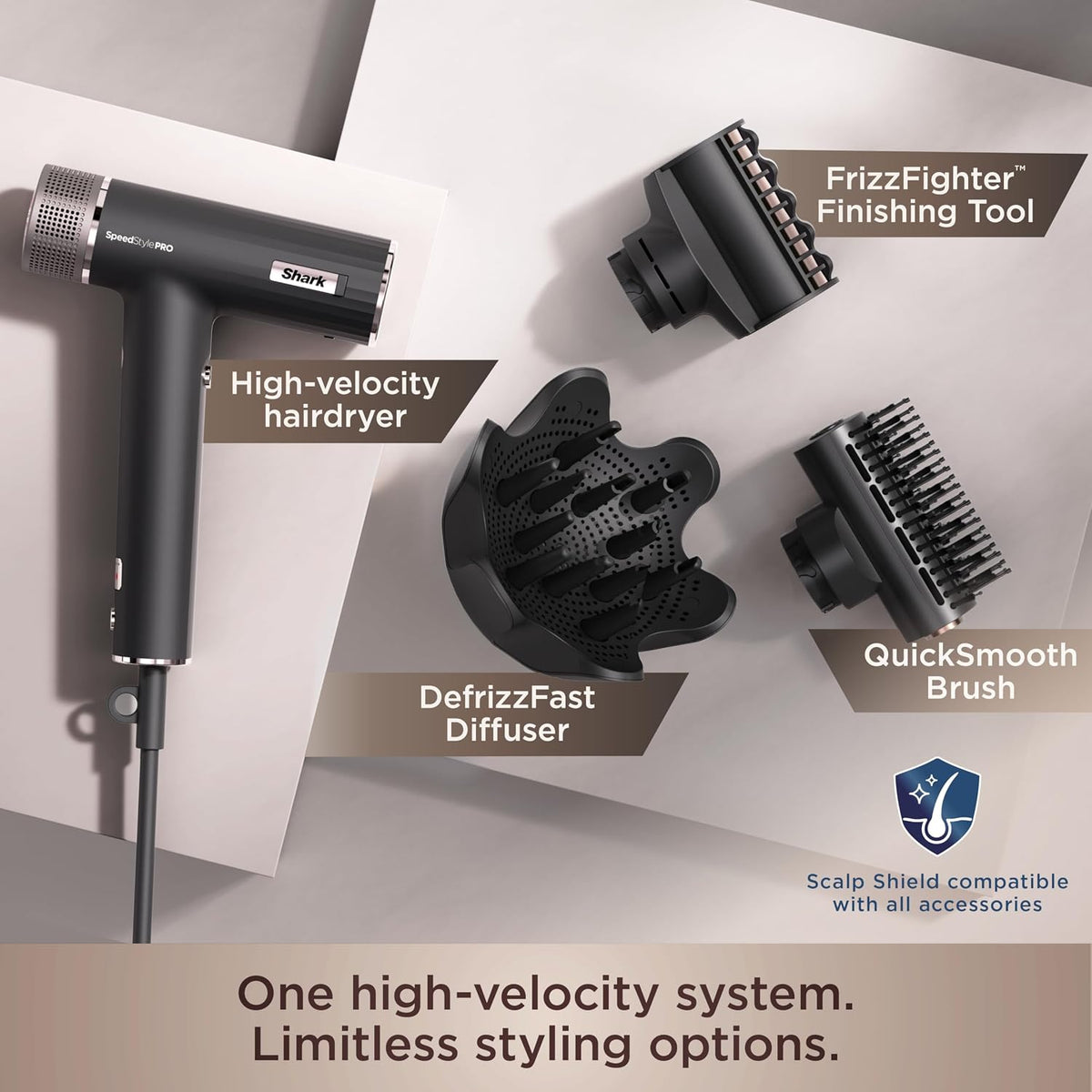SpeedStyle Ionic Hair Dryer w/Concentrator, Lightweight, HD301