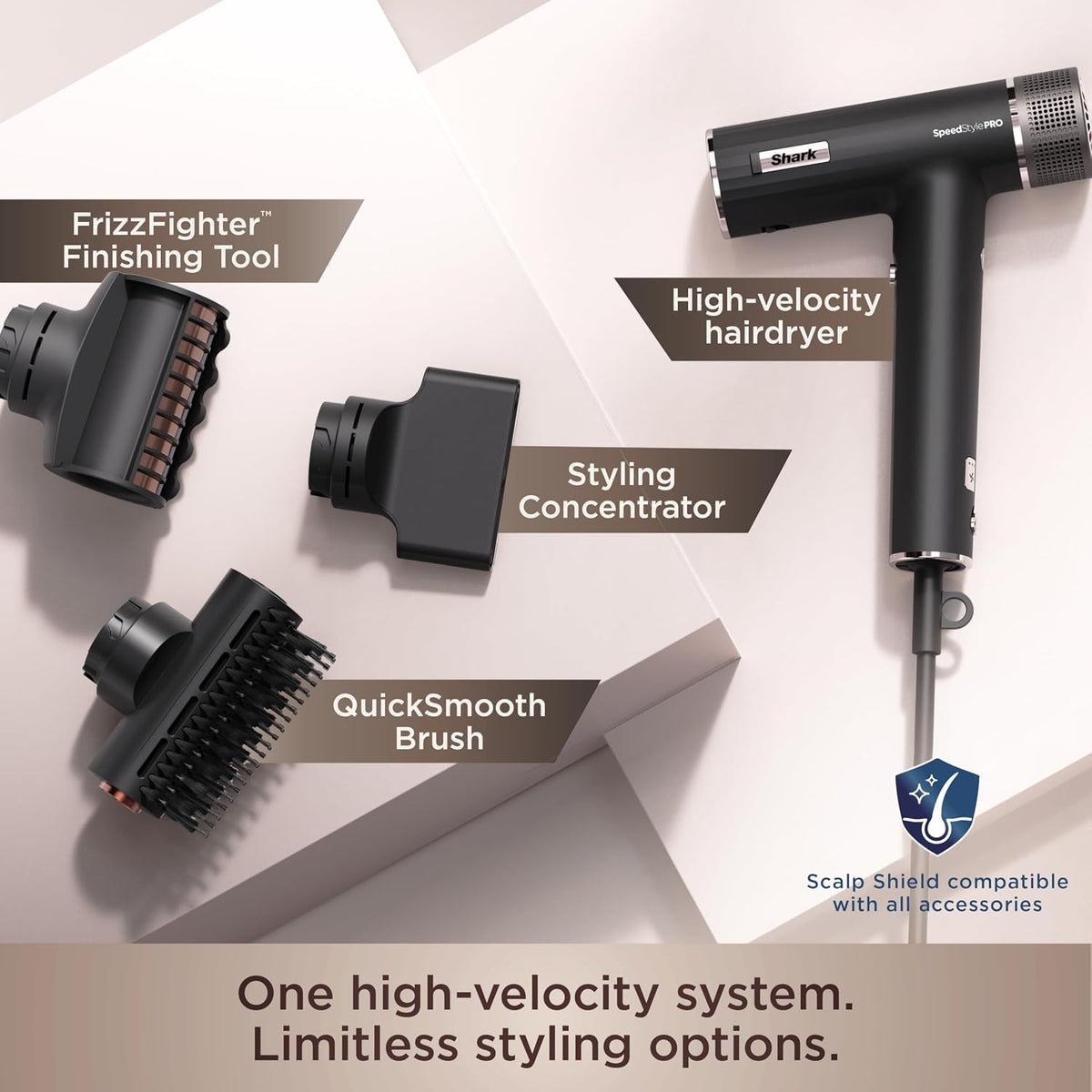SpeedStyle Ionic Hair Dryer w/Concentrator, Lightweight, HD301