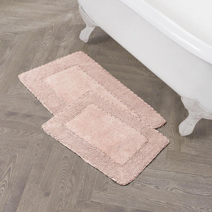 Ruffle Border 100% Cotton Bath Rug, Sage Green, 17"x 24"