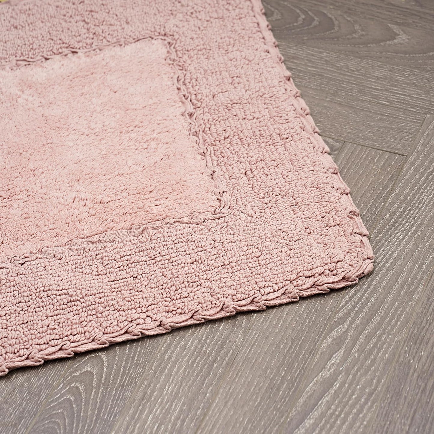 Ruffle Border 100% Cotton Bath Rug, Sage Green, 17"x 24"