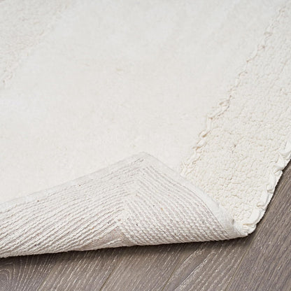 Ruffle Border 100% Cotton Bath Rug, Sage Green, 17"x 24"