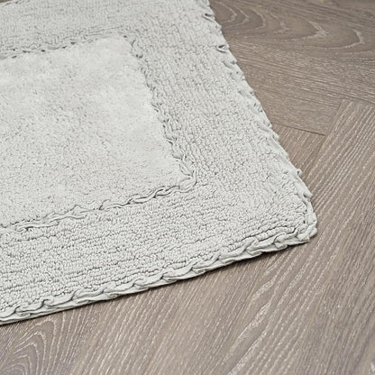 Ruffle Border 100% Cotton Bath Rug, Sage Green, 17"x 24"