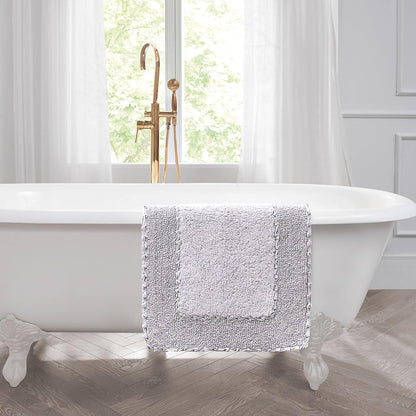 Ruffle Border 100% Cotton Bath Rug, Sage Green, 17"x 24"