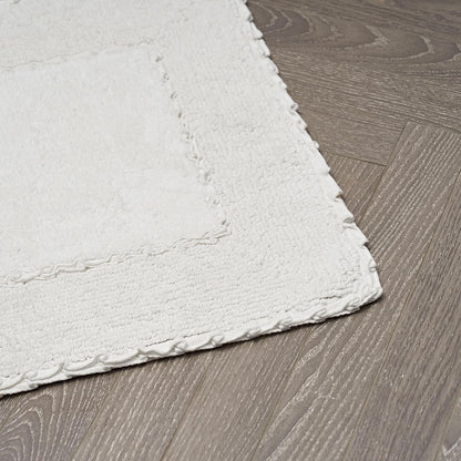 Ruffle Border 100% Cotton Bath Rug, Sage Green, 17"x 24"