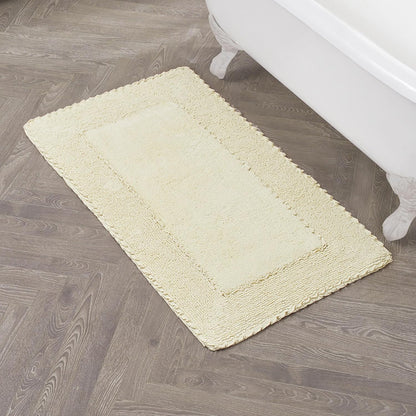 Ruffle Border 100% Cotton Bath Rug, Sage Green, 17"x 24"
