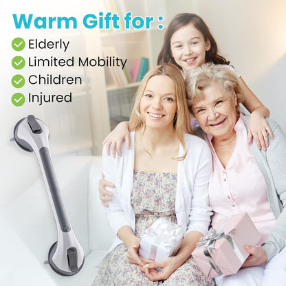 Grab Bars for Shower,Suction Shower Handles Rails,2 Pack,16.8",Grey