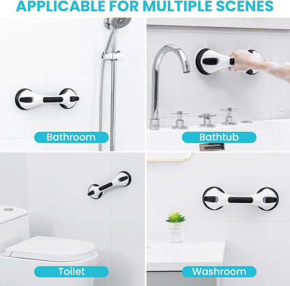 Grab Bars for Shower,Suction Shower Handles Rails,2 Pack,16.8",Grey