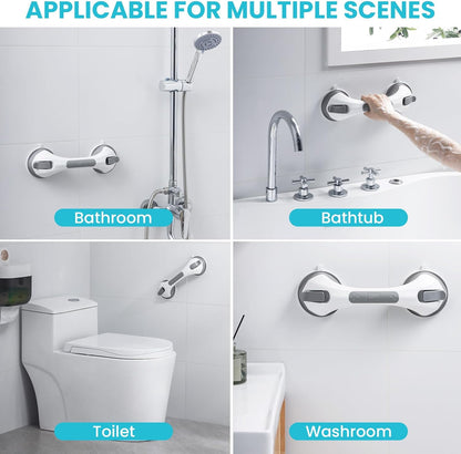 Grab Bars for Shower,Suction Shower Handles Rails,2 Pack,16.8",Grey