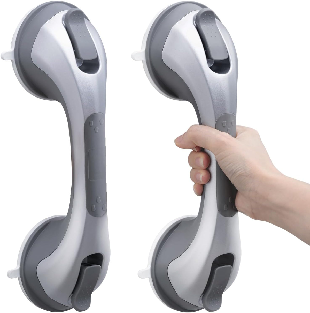 Grab Bars for Shower,Suction Shower Handles Rails,2 Pack,16.8",Grey