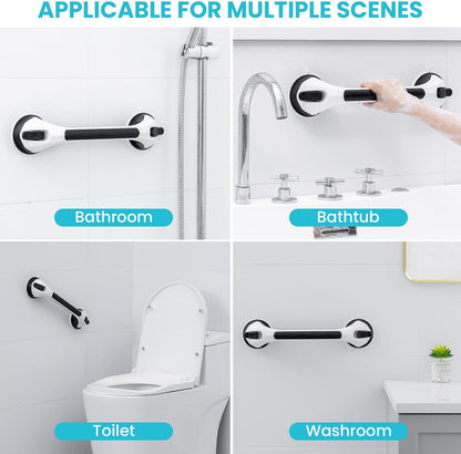 Grab Bars for Shower,Suction Shower Handles Rails,2 Pack,16.8",Grey