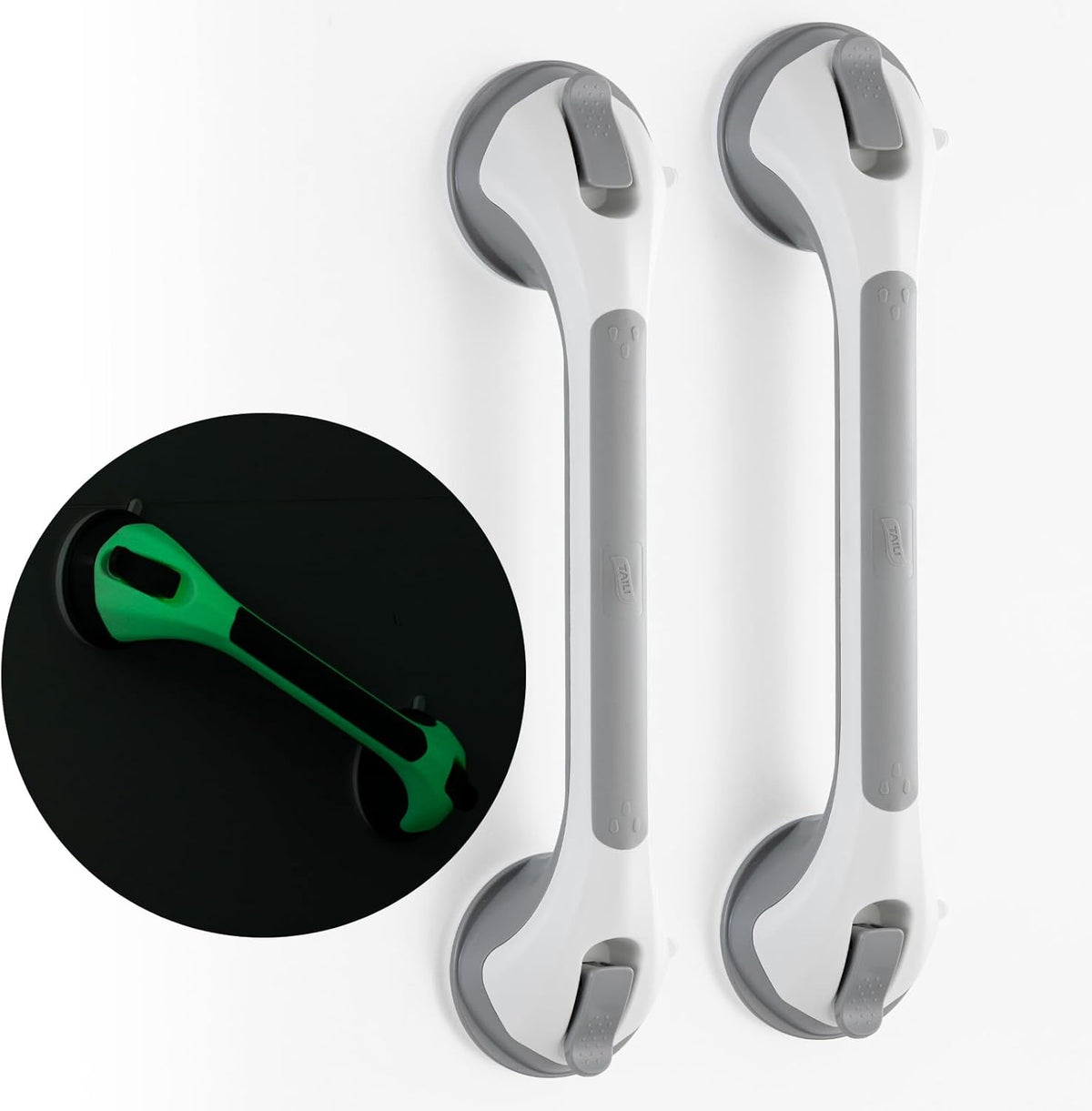 Grab Bars for Shower,Suction Shower Handles Rails,2 Pack,16.8",Grey