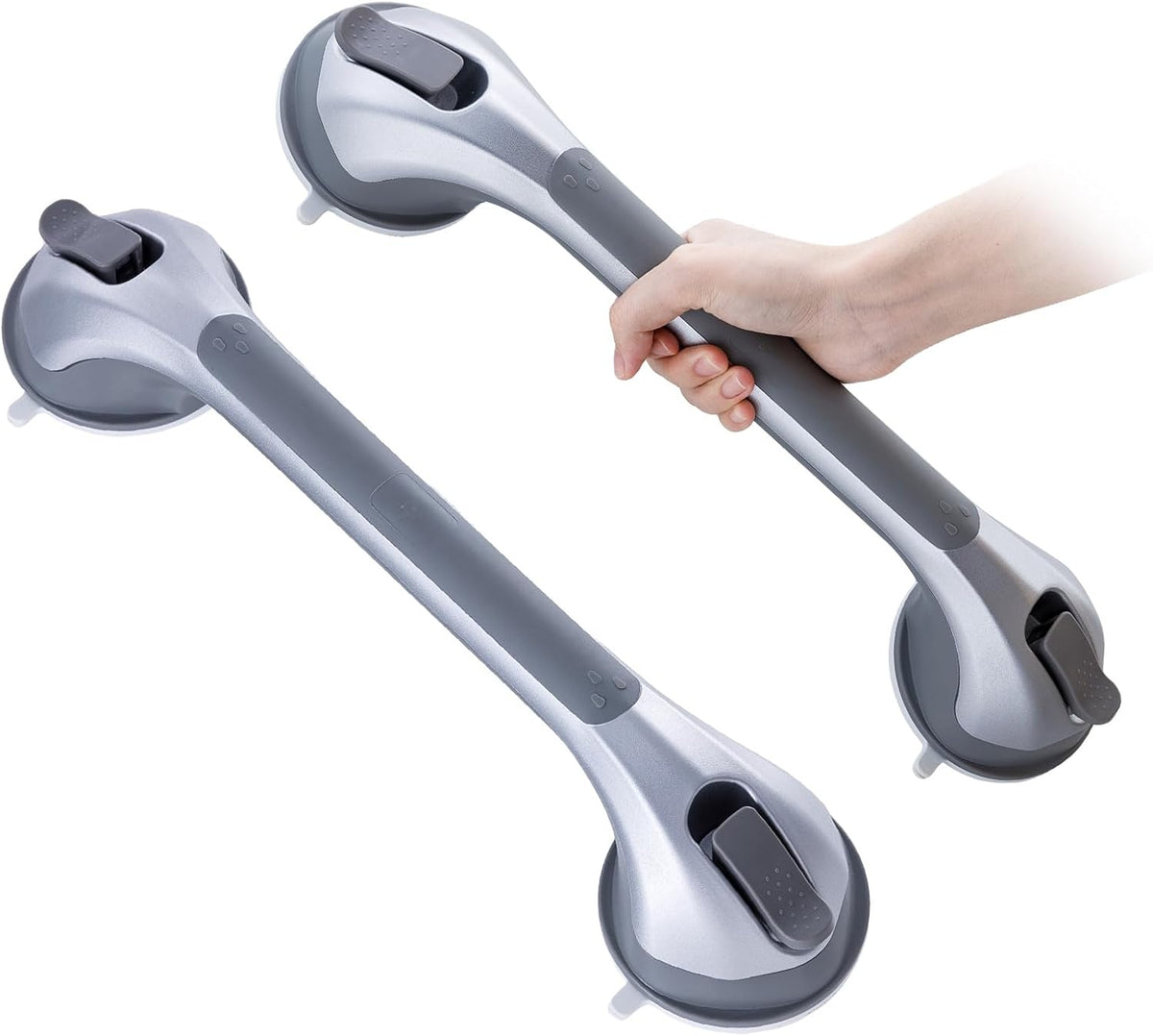 Grab Bars for Shower,Suction Shower Handles Rails,2 Pack,16.8",Grey