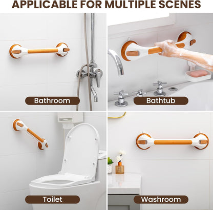 Grab Bars for Shower,Suction Shower Handles Rails,2 Pack,16.8",Grey