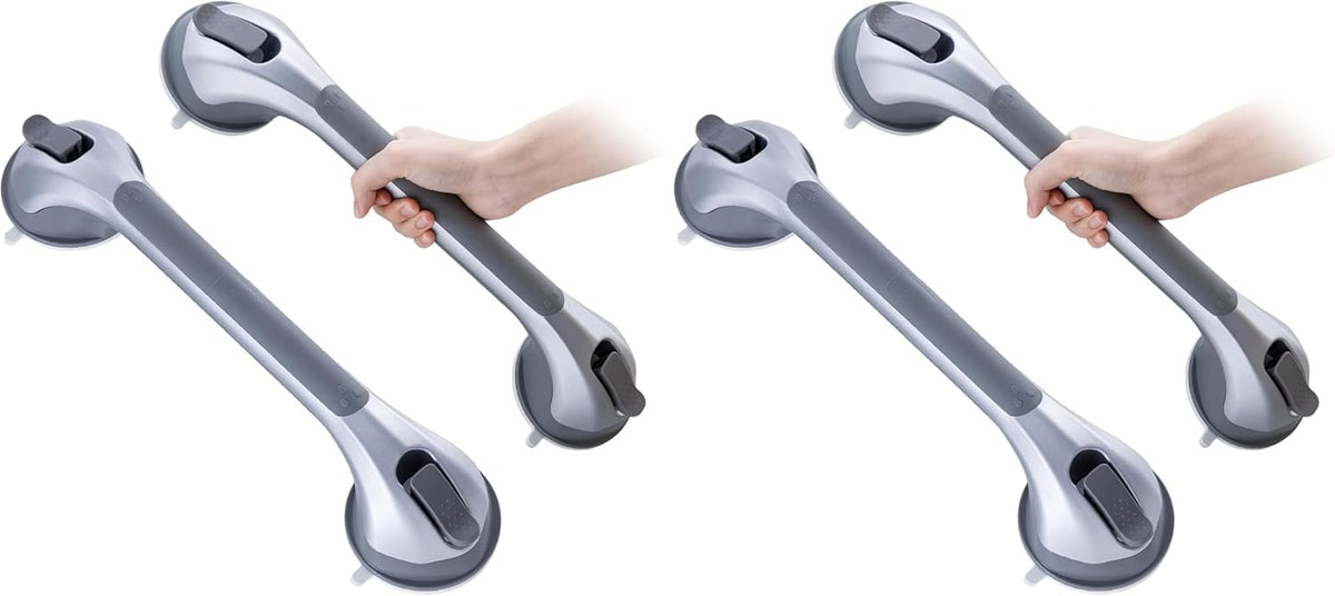 Grab Bars for Shower,Suction Shower Handles Rails,2 Pack,16.8",Grey