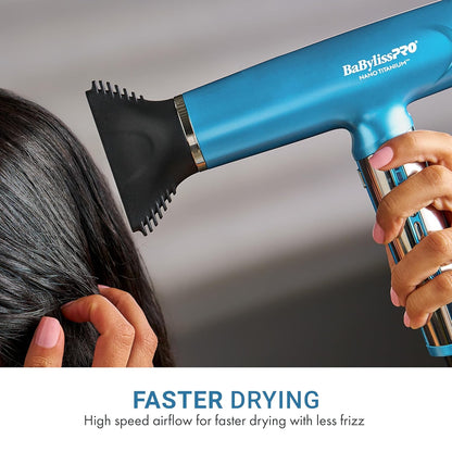 BaBylissPRO Nano Titanium Professional Nano Light Ionic Dual-Voltage Lightweight Hair Dryer