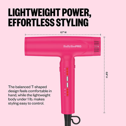 BaBylissPRO Nano Titanium Professional Nano Light Ionic Dual-Voltage Lightweight Hair Dryer