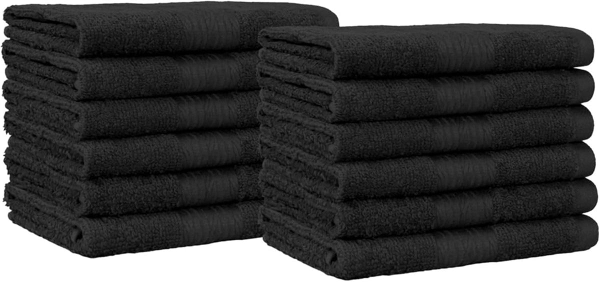 Fast Drying Cotton Washcloths for Bathroom, Machine Washable, Soft and Highly Absorbent, 12 x 12 in, White