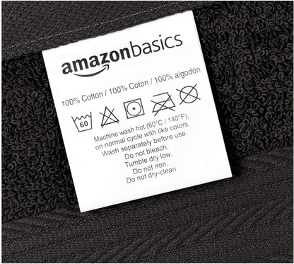 Fast Drying Cotton Washcloths for Bathroom, Machine Washable, Soft and Highly Absorbent, 12 x 12 in, White