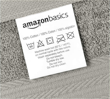 Fast Drying Cotton Washcloths for Bathroom, Machine Washable, Soft and Highly Absorbent, 12 x 12 in, White