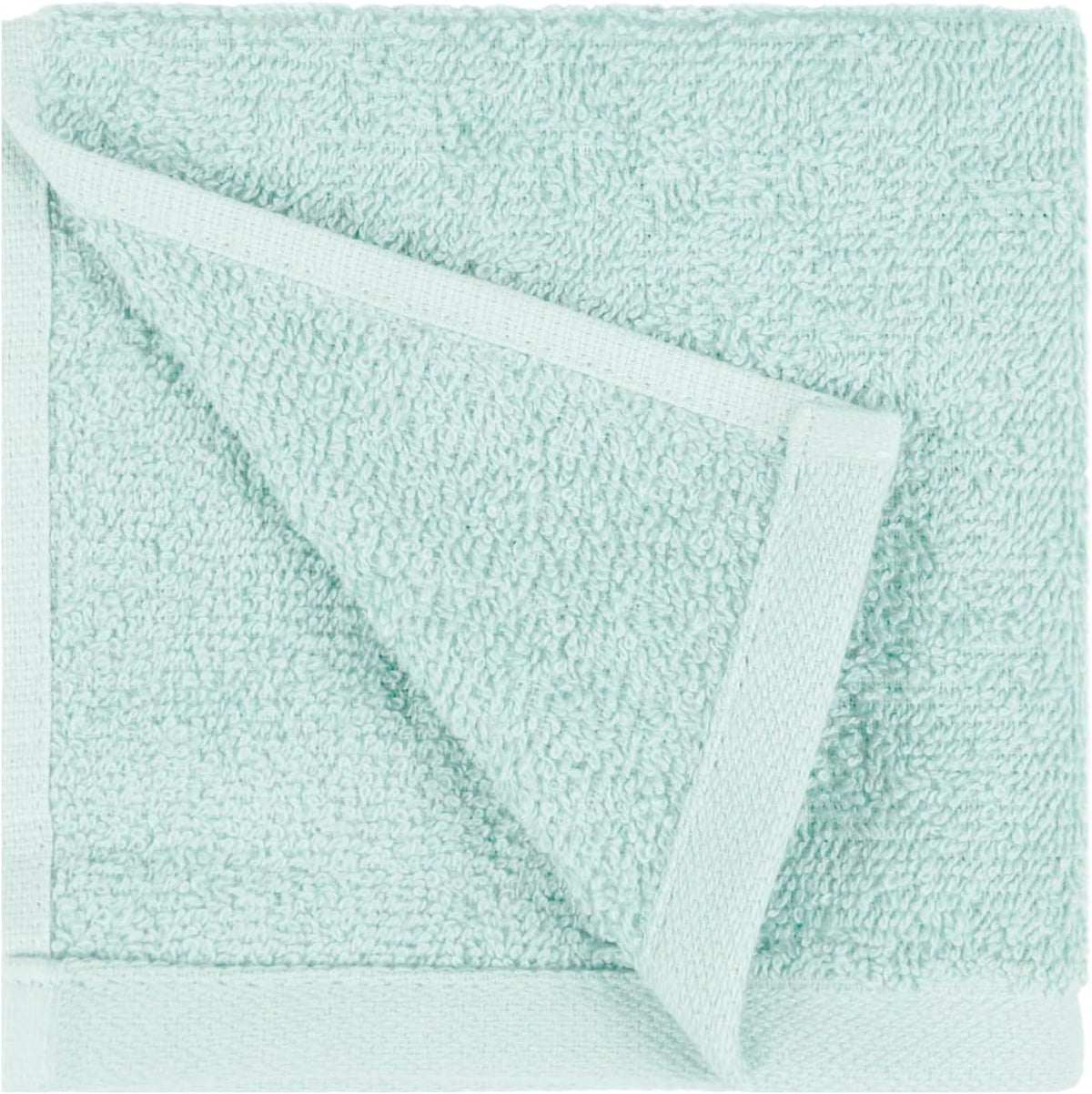 Fast Drying Cotton Washcloths for Bathroom, Machine Washable, Soft and Highly Absorbent, 12 x 12 in, White