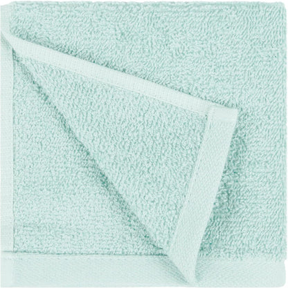 Fast Drying Cotton Washcloths for Bathroom, Machine Washable, Soft and Highly Absorbent, 12 x 12 in, White