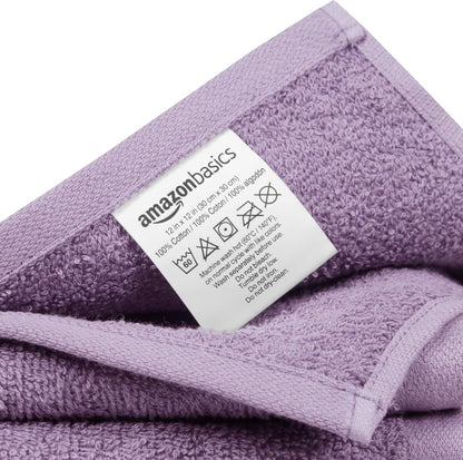Fast Drying Cotton Washcloths for Bathroom, Machine Washable, Soft and Highly Absorbent, 12 x 12 in, White