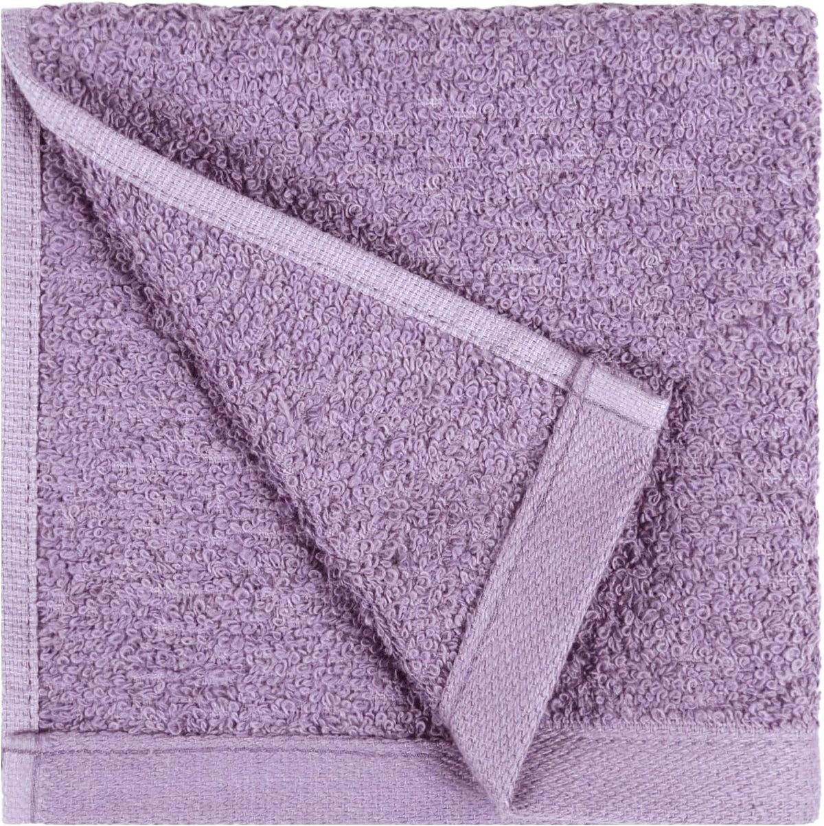 Fast Drying Cotton Washcloths for Bathroom, Machine Washable, Soft and Highly Absorbent, 12 x 12 in, White