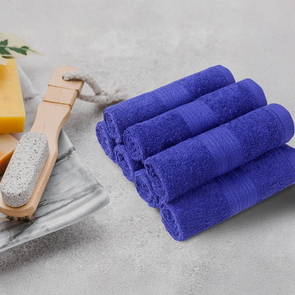 Fast Drying Cotton Washcloths for Bathroom, Machine Washable, Soft and Highly Absorbent, 12 x 12 in, White