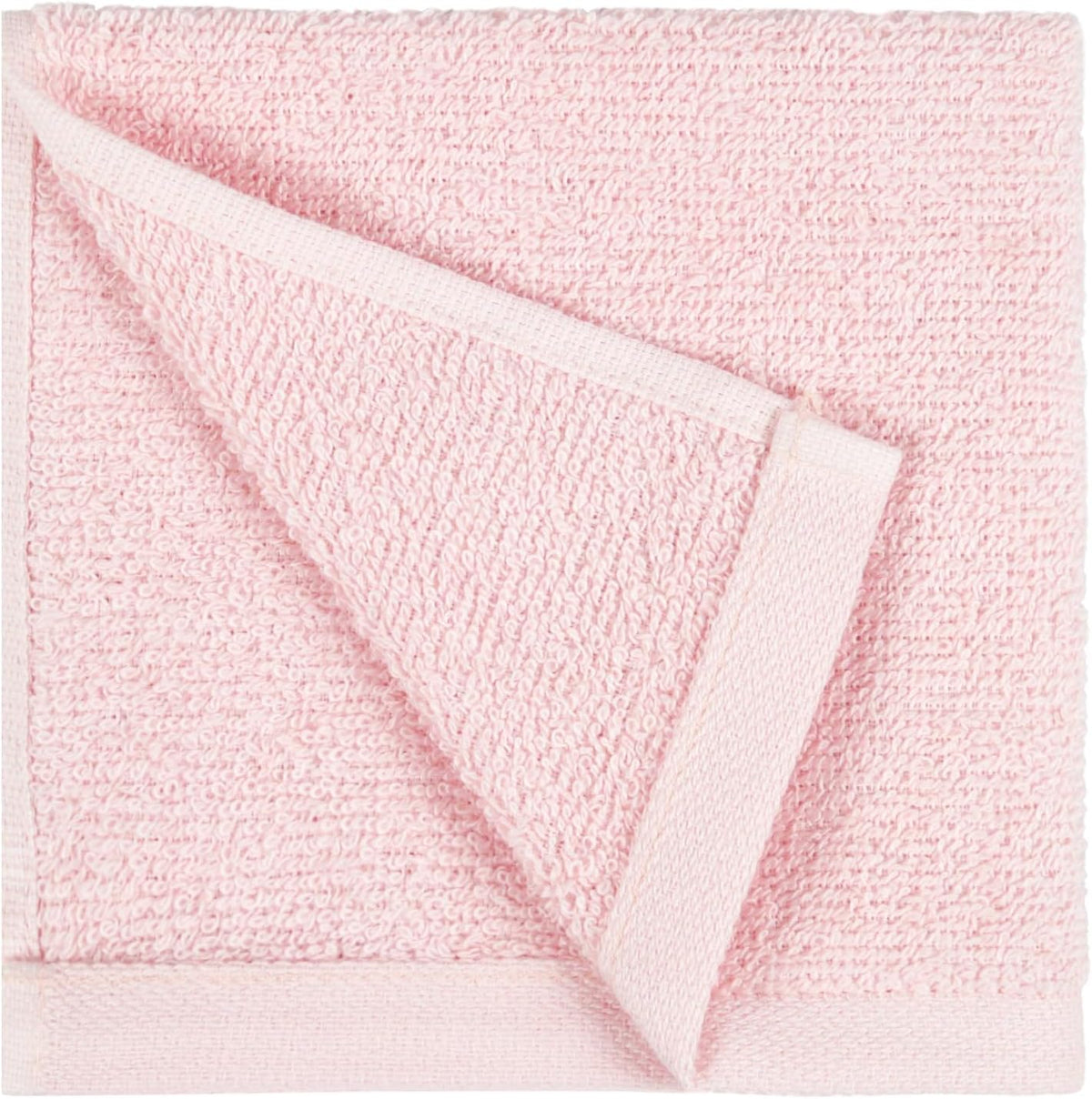 Fast Drying Cotton Washcloths for Bathroom, Machine Washable, Soft and Highly Absorbent, 12 x 12 in, White