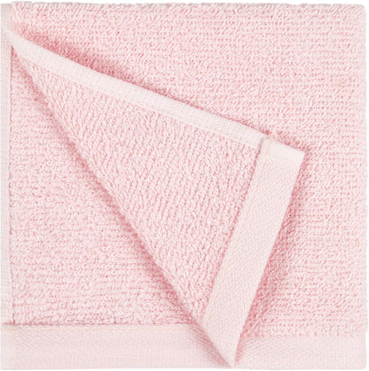 Fast Drying Cotton Washcloths for Bathroom, Machine Washable, Soft and Highly Absorbent, 12 x 12 in, White