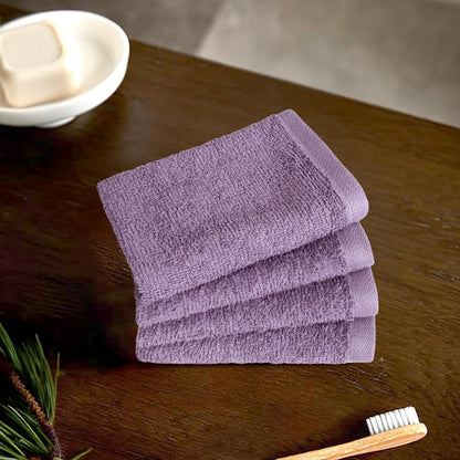 Fast Drying Cotton Washcloths for Bathroom, Machine Washable, Soft and Highly Absorbent, 12 x 12 in, White