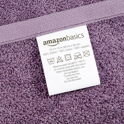 Fast Drying Cotton Washcloths for Bathroom, Machine Washable, Soft and Highly Absorbent, 12 x 12 in, White