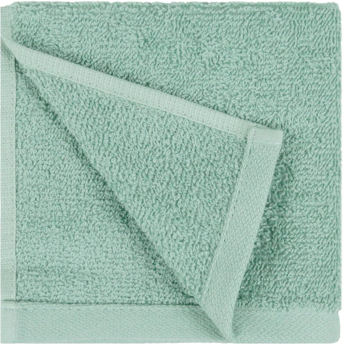 Fast Drying Cotton Washcloths for Bathroom, Machine Washable, Soft and Highly Absorbent, 12 x 12 in, White
