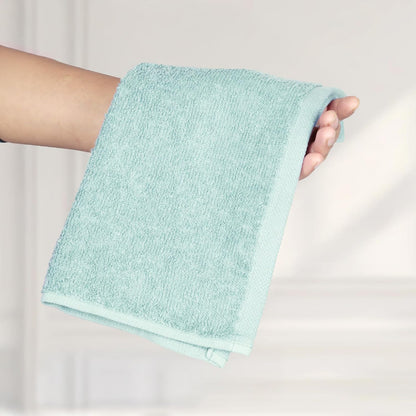 Fast Drying Cotton Washcloths for Bathroom, Machine Washable, Soft and Highly Absorbent, 12 x 12 in, White