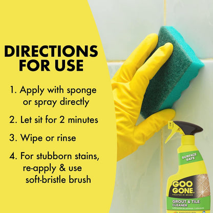 Grout & Tile Cleaner - 28 Ounce - Removes Tough Stains Dirt Caused By Mold Mildew Soap Scum and Hard Water Staining - Safe on Tile Ceramic Porcelain