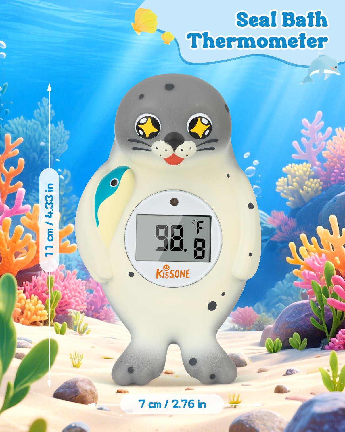Baby Bath Thermometer Digital for Water Temperature – Fast & Accurate °F/°C Reading, Waterproof Floating Safety Thermometer for Infants & Toddlers
