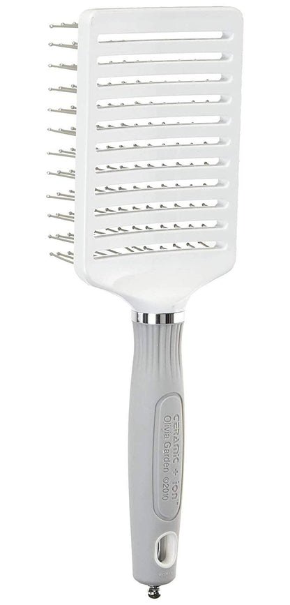 Olivia Garden Ceramic + Ion XL Pro Hair Brush - Paddle Brush for All Hair Types - Smooths and Adds Shine
