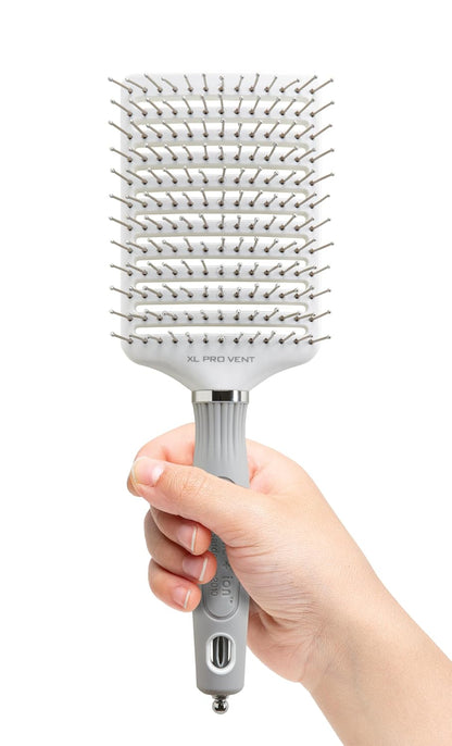 Olivia Garden Ceramic + Ion XL Pro Hair Brush - Paddle Brush for All Hair Types - Smooths and Adds Shine