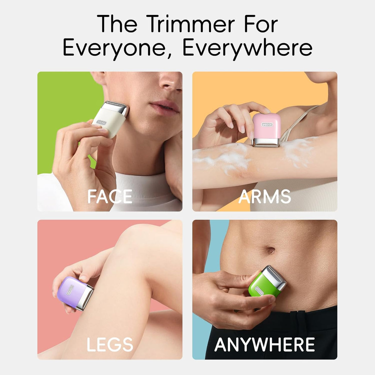 Electric Razors for Women, IPX7 Alloy Body Bikini Trimmer for Women (USB-C, Trimmer Comb, Multi Shaving Modes), Portable Size, Porcelain White