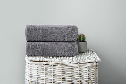 4 Piece Extra Large Bath Towels 30 x 60 Inches, Dark Grey