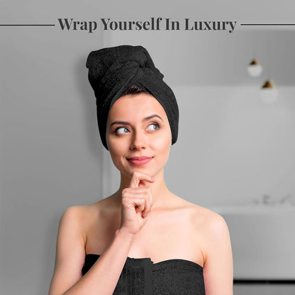 4 Piece Extra Large Bath Towels 30 x 60 Inches, Dark Grey
