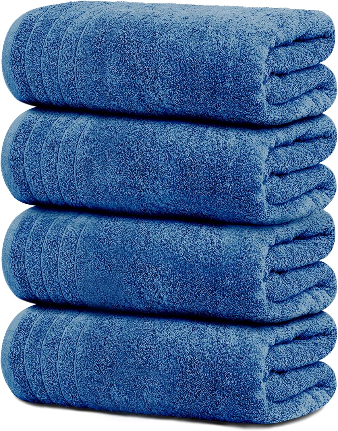4 Piece Extra Large Bath Towels 30 x 60 Inches, Dark Grey