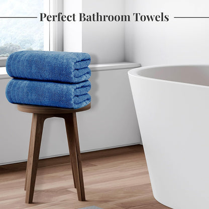4 Piece Extra Large Bath Towels 30 x 60 Inches, Dark Grey