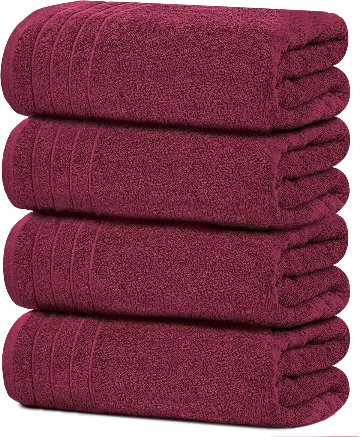 4 Piece Extra Large Bath Towels 30 x 60 Inches, Dark Grey