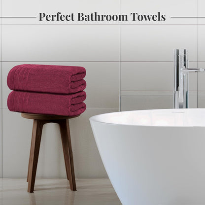 4 Piece Extra Large Bath Towels 30 x 60 Inches, Dark Grey