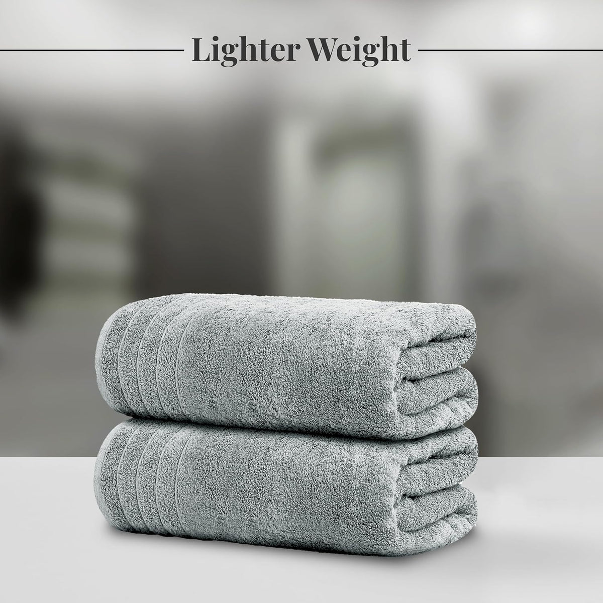 4 Piece Extra Large Bath Towels 30 x 60 Inches, Dark Grey