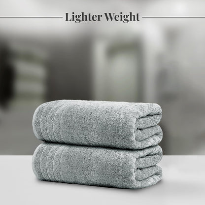4 Piece Extra Large Bath Towels 30 x 60 Inches, Dark Grey